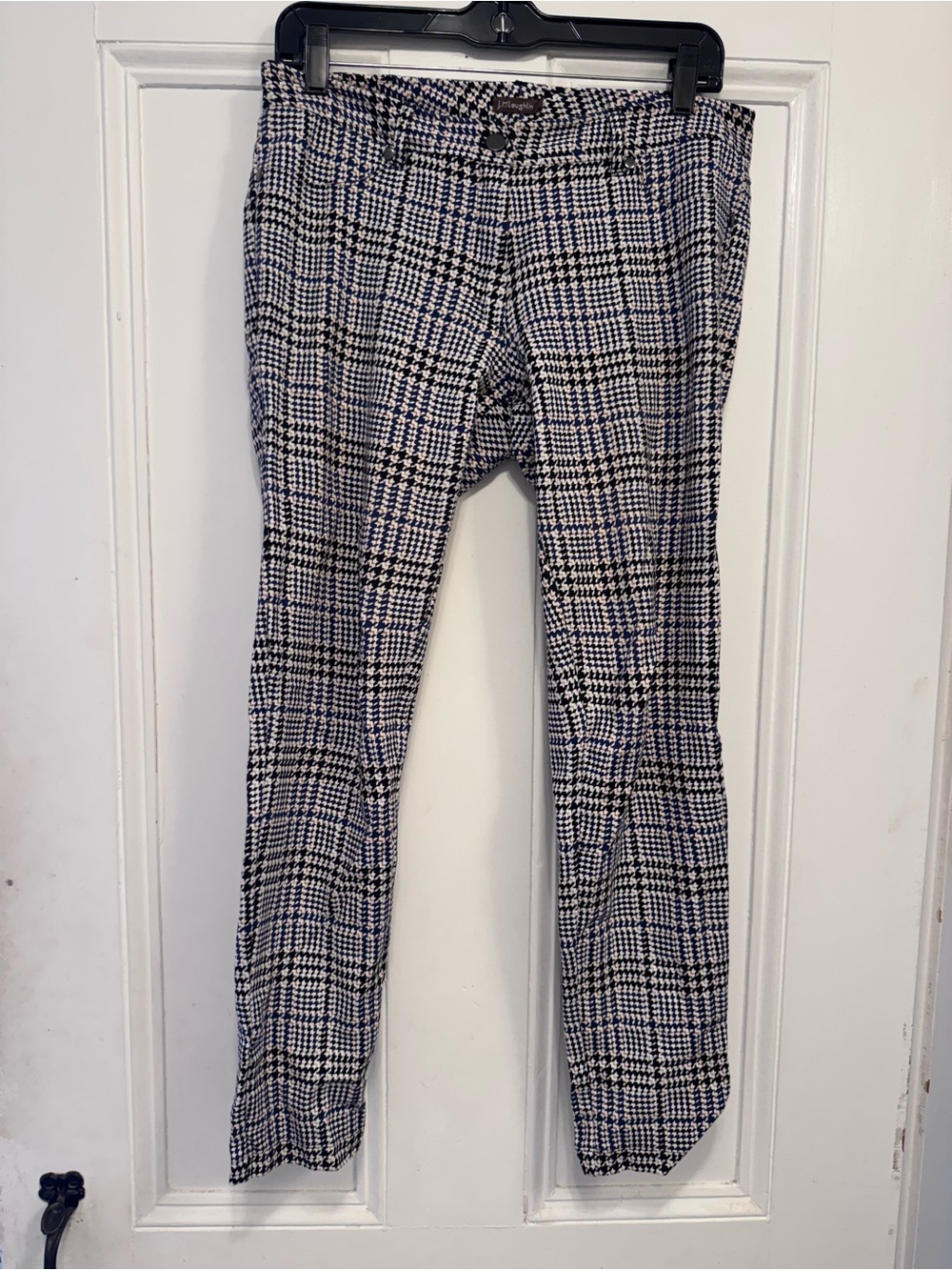 J. McLaughlin Black, White and Blue Glen Plaid Men’s Dress Pants